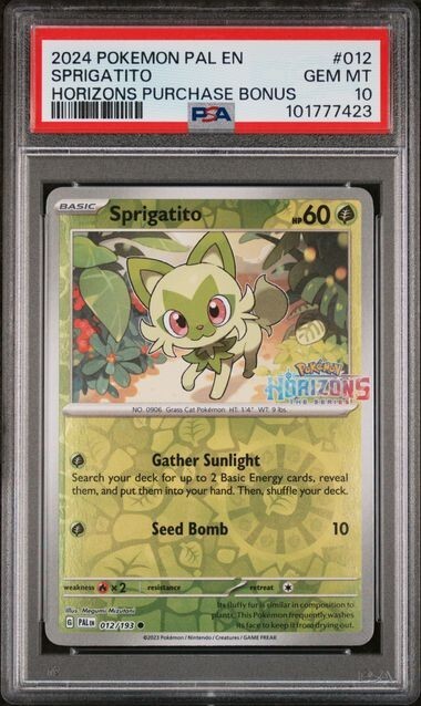 2024 Pokemon Pal EN-Paldea Evolved Sprigatito Pokemon Horizons Purchase Bonus 012