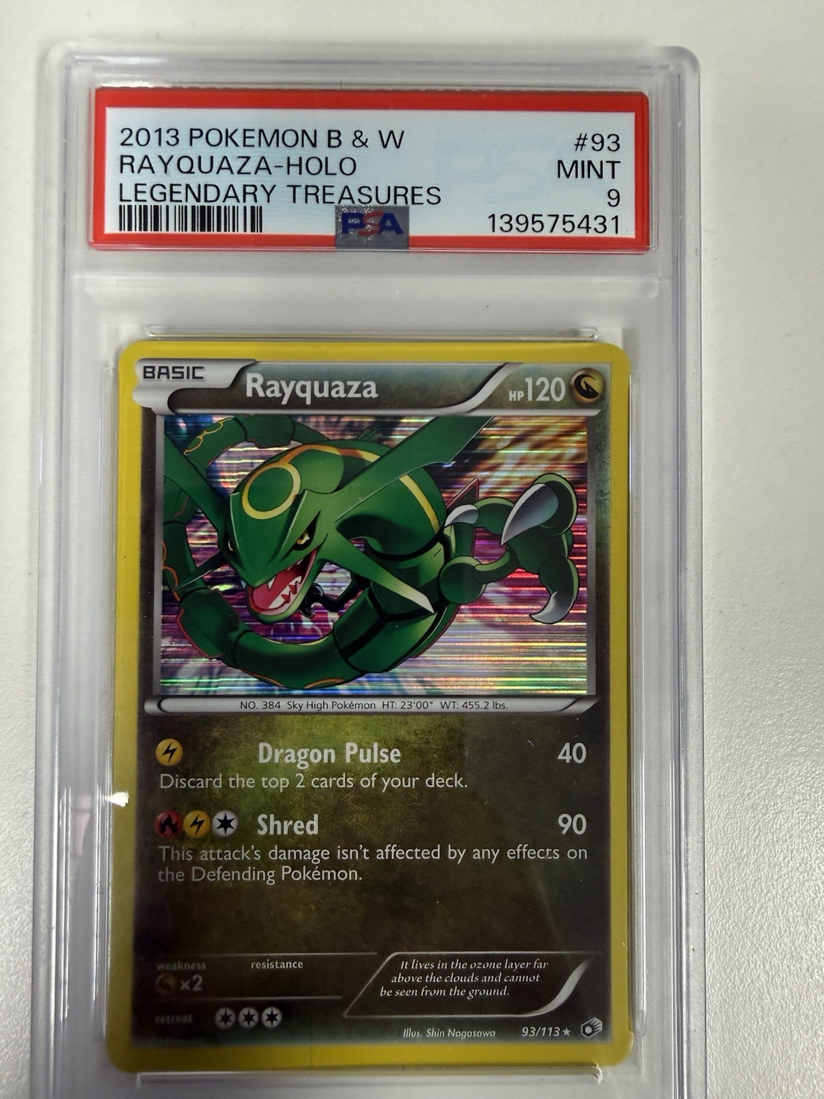 2013 Pokemon Black & White Legendary Treasures Rayquaza-Holo 93