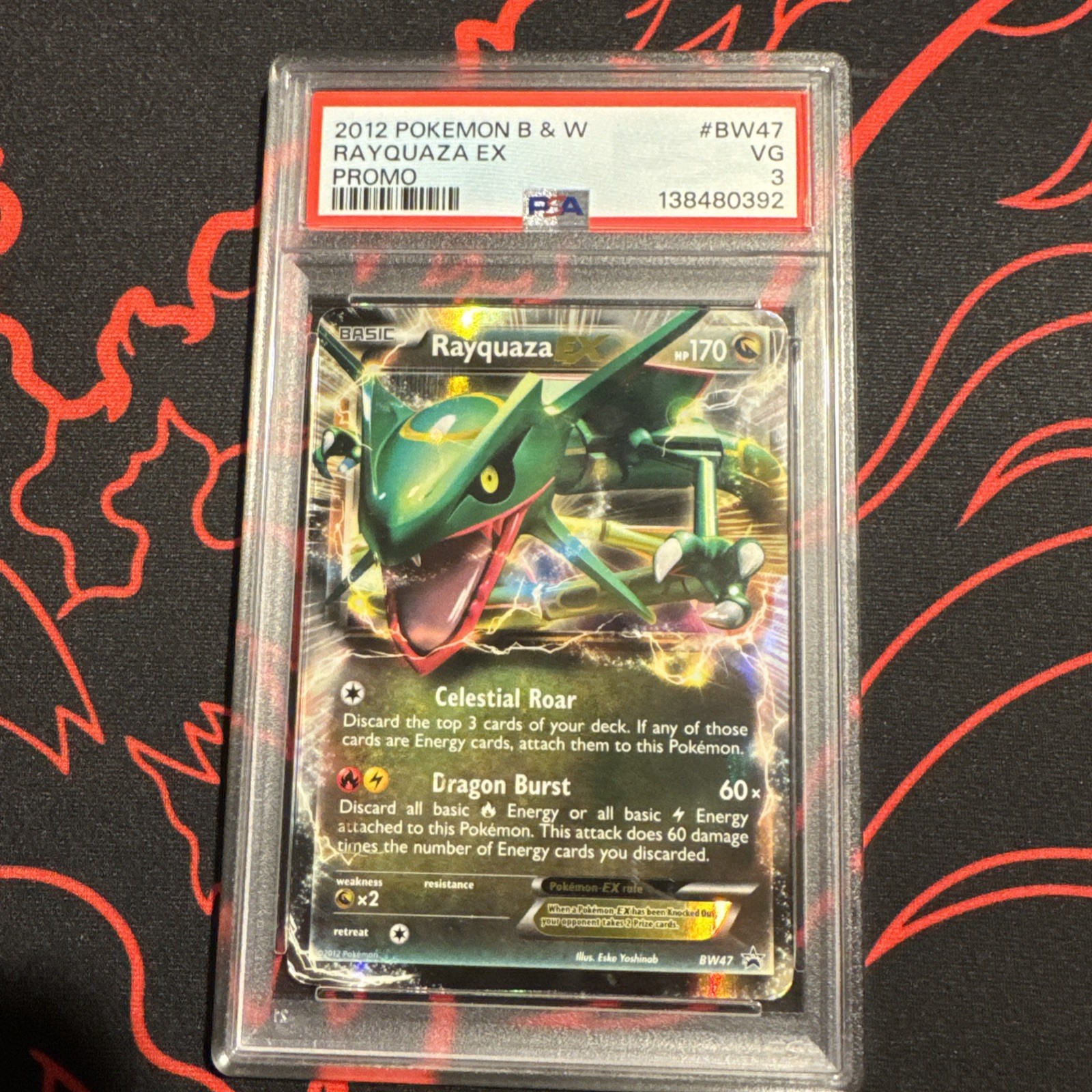 2012 Pokemon Black & White Promo Rayquaza EX BW47