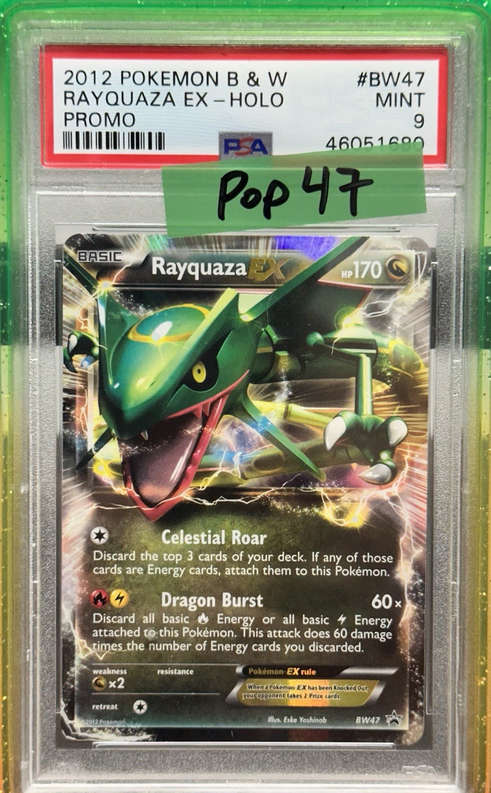2012 Pokemon Black & White Promo Rayquaza EX BW47