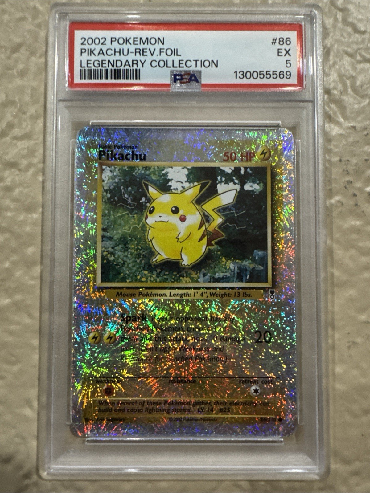 2002 Pokemon Legendary Collection Pikachu-Reverse Foil 86