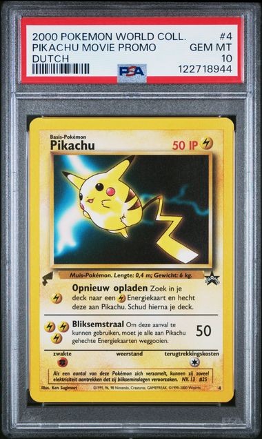 2000 Pokemon Pikachu World Collection Pikachu Movie Promo Dutch 4
