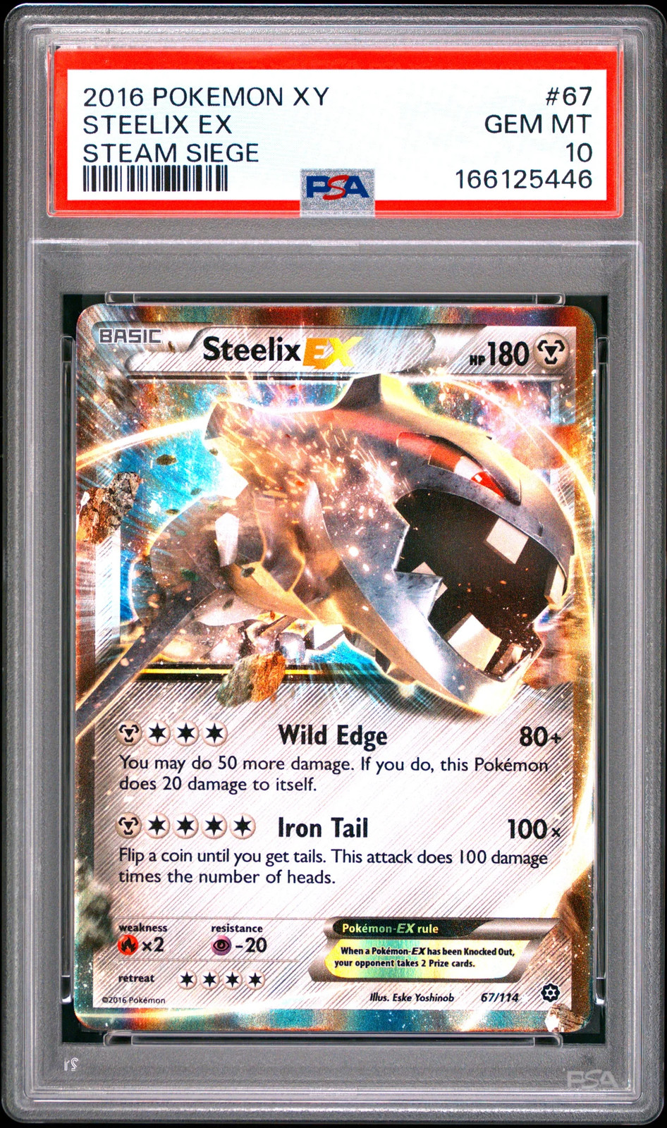 2016 Pokemon XY Steam Siege Steelix EX 67