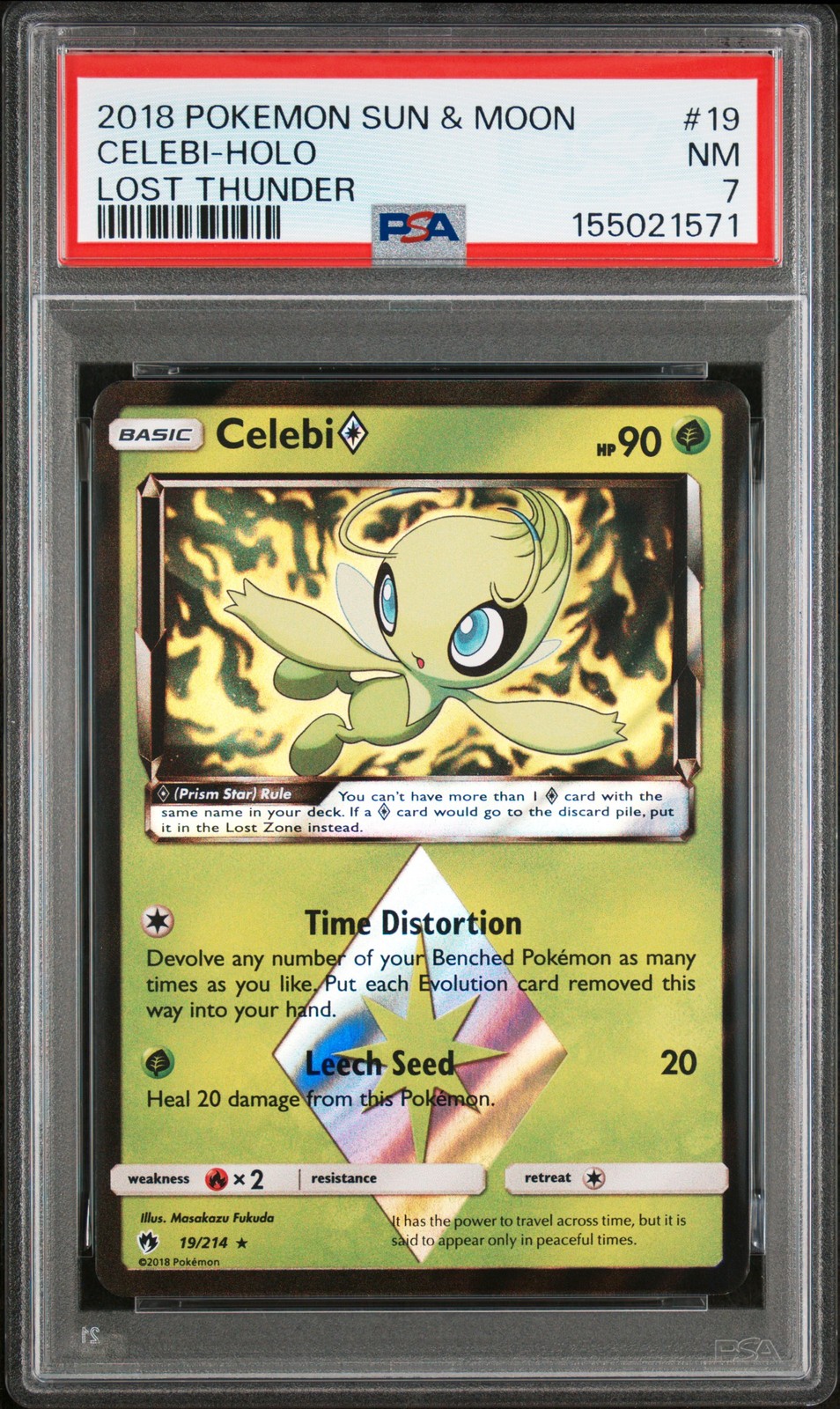 2018 Pokemon Sun & Moon Lost Thunder Celebi-Holo 19