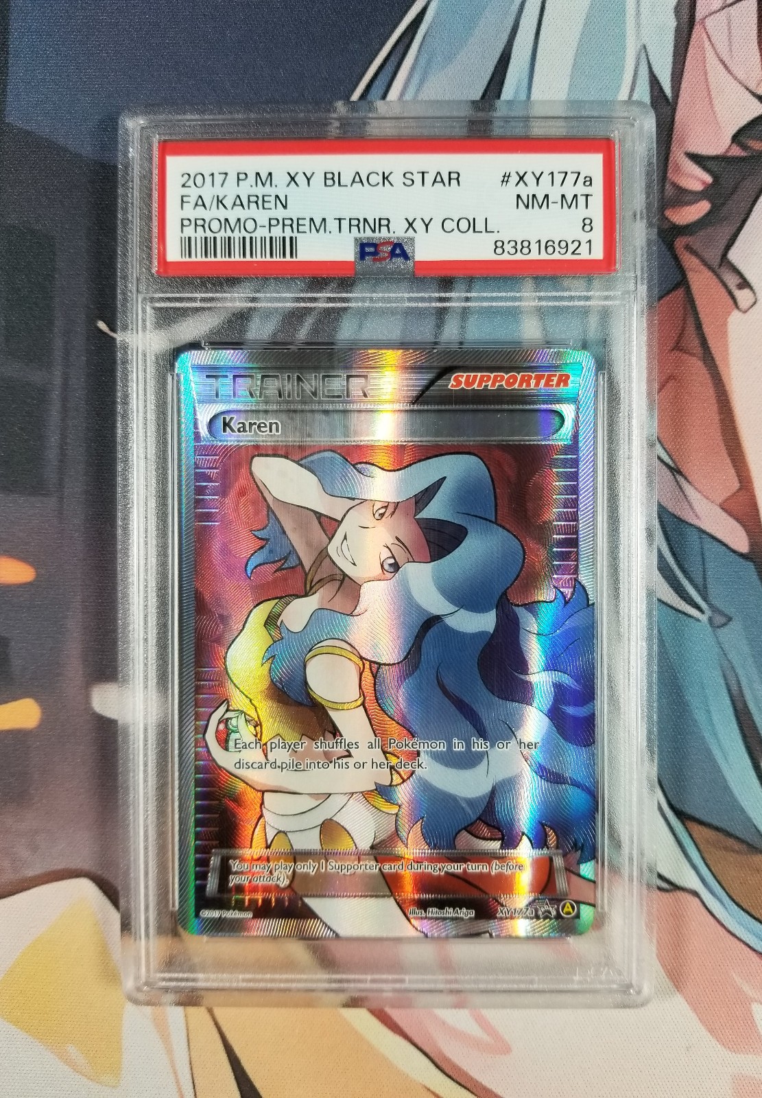 2017 Pokemon XY Black Star Promo Full Art/Karen Premium Trainer XY Collection XY177a