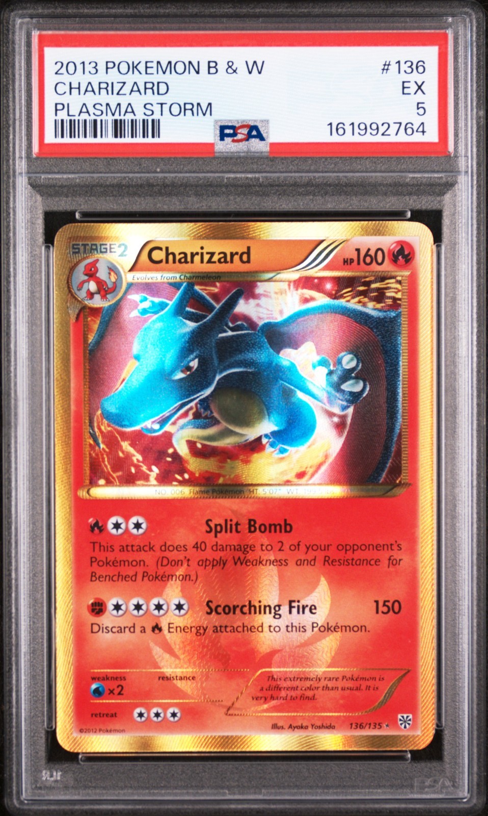 2013 Pokemon Black & White Plasma Storm Charizard 136