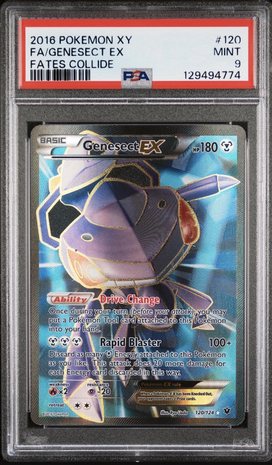2016 Pokemon XY Fates Collide Full Art/Genesect EX 120
