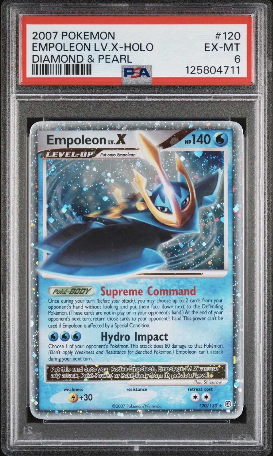 2007 Pokemon Diamond & Pearl Empoleon LV.X-Holo 120