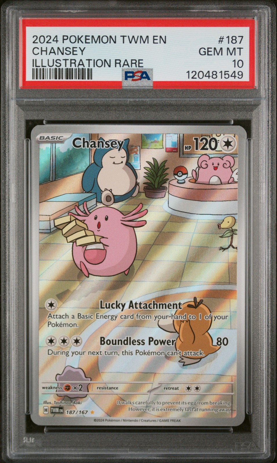 2024 Pokemon Twm EN-Twilight Masquerade Chansey Illustration Rare 187