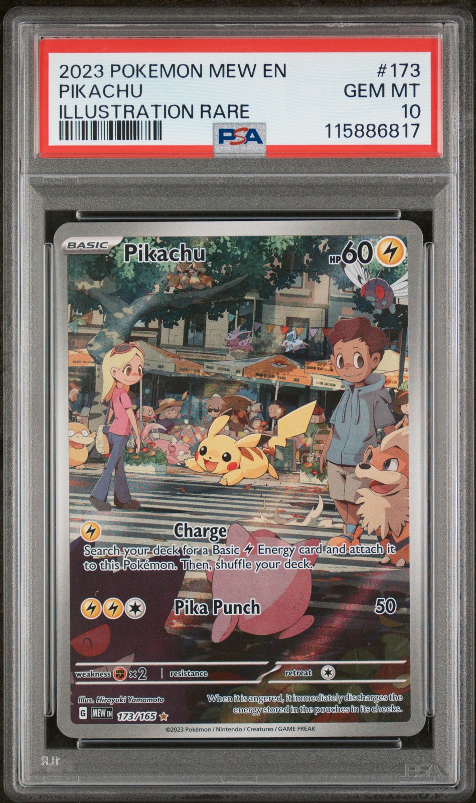 2023 Pokemon Mew EN-151 Pikachu Illustration Rare 173