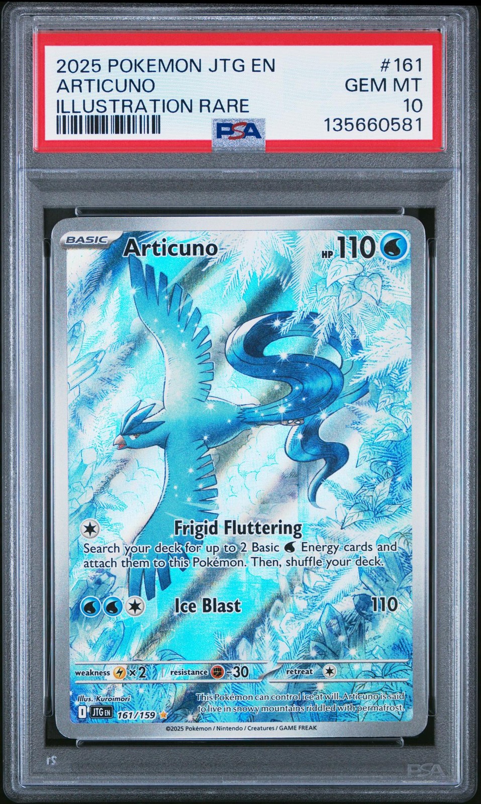 2025 Pokemon Jtg EN-Journey Together Articuno Illustration Rare 161