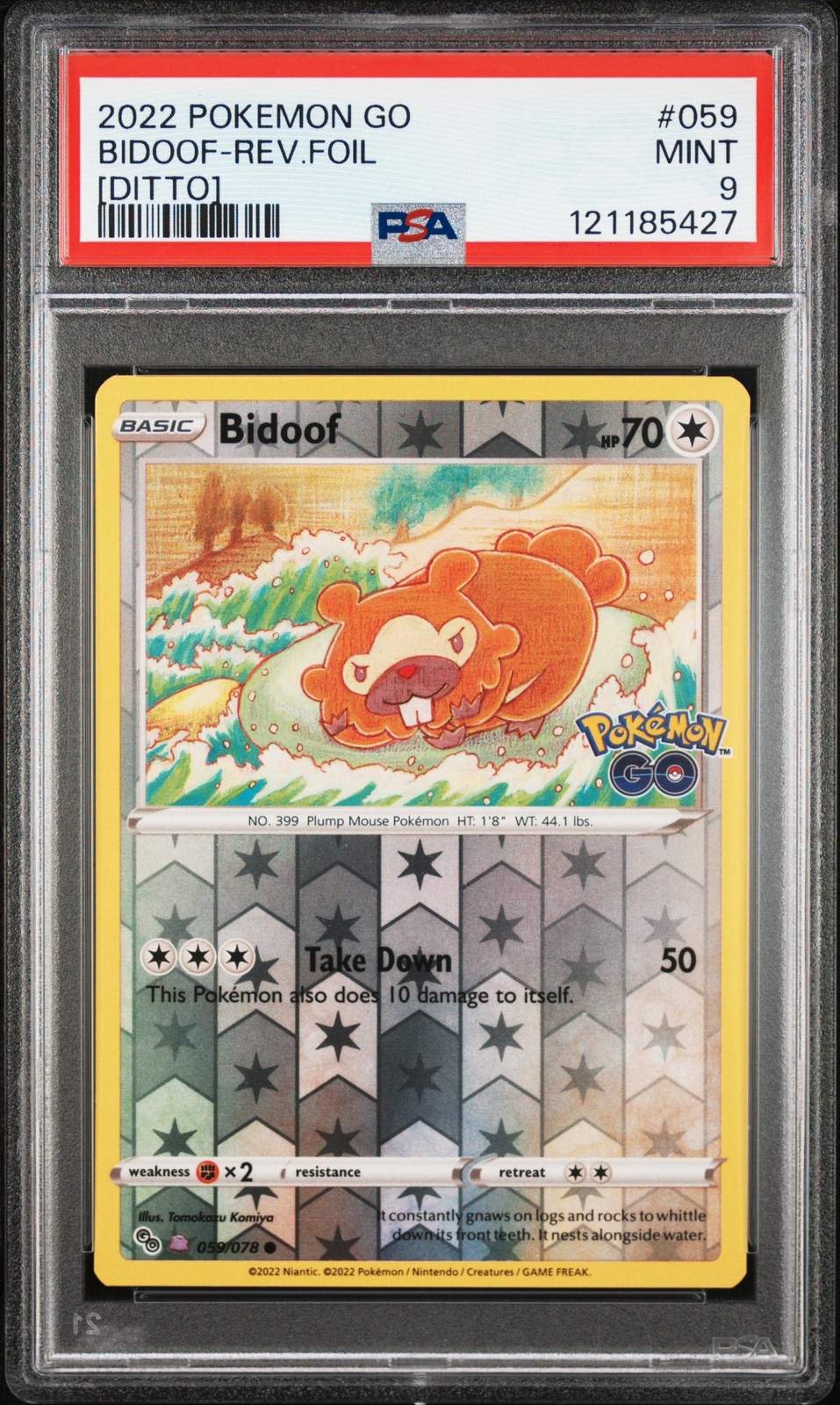 2022 Pokemon Go Bidoof-Reverse Foil Ditto 059
