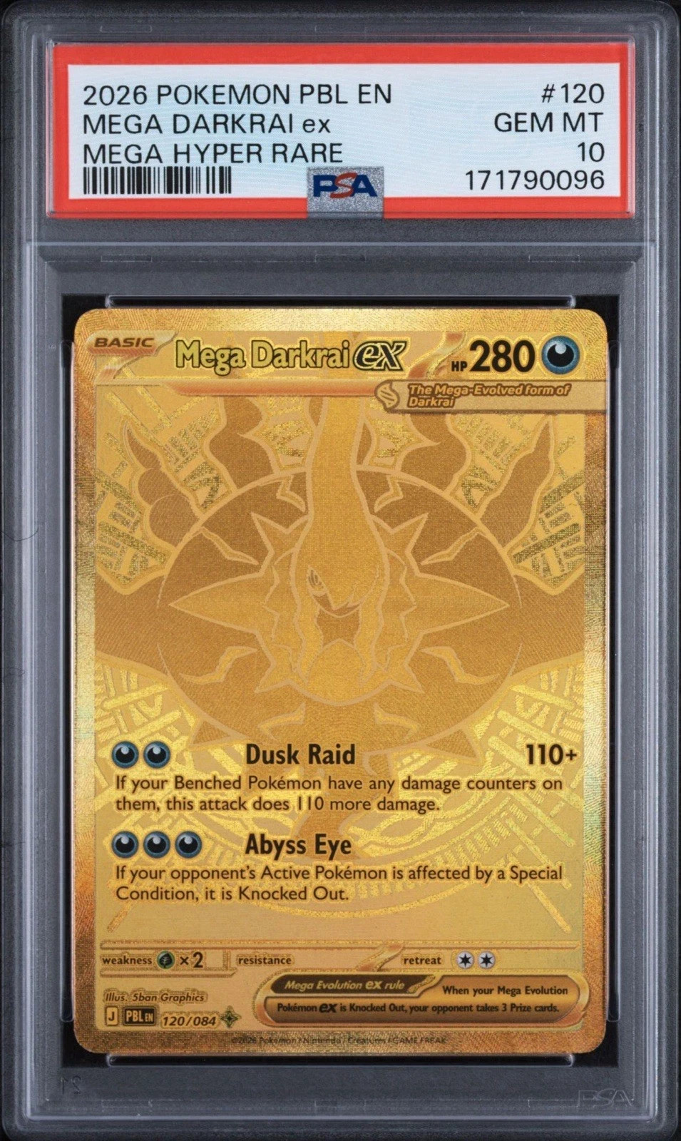 2026 Pokemon Pbl EN-Pitch Black Mega Darkrai EX Mega Hyper Rare 120