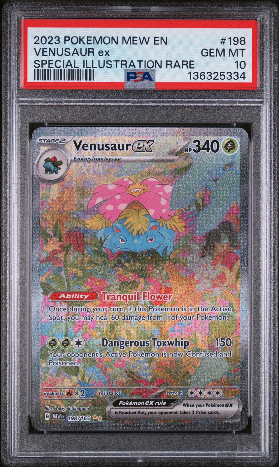 2023 Pokemon Mew EN-151 Venusaur EX Special Illustration Rare 198