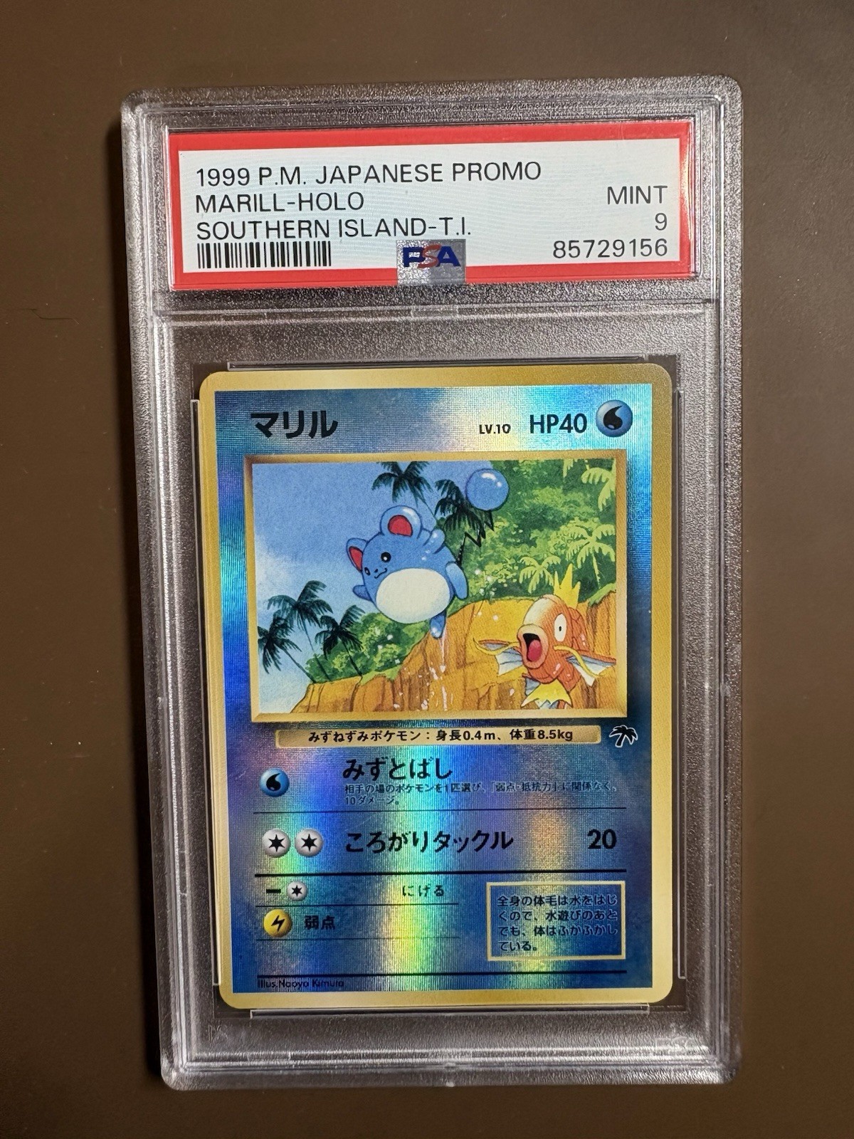 1999 Pokemon Japanese Promo Southern Islands Marill-Holo Southern Island-T.I.