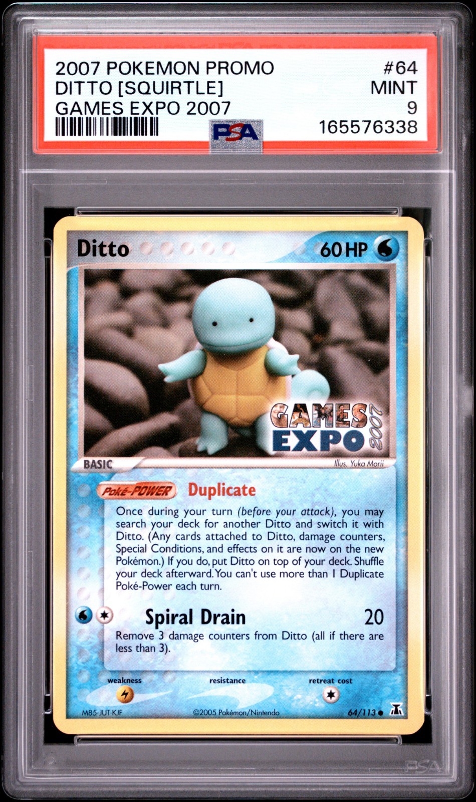 2007 Pokemon Promo Ditto [Squirtle] Games Expo 2007 64