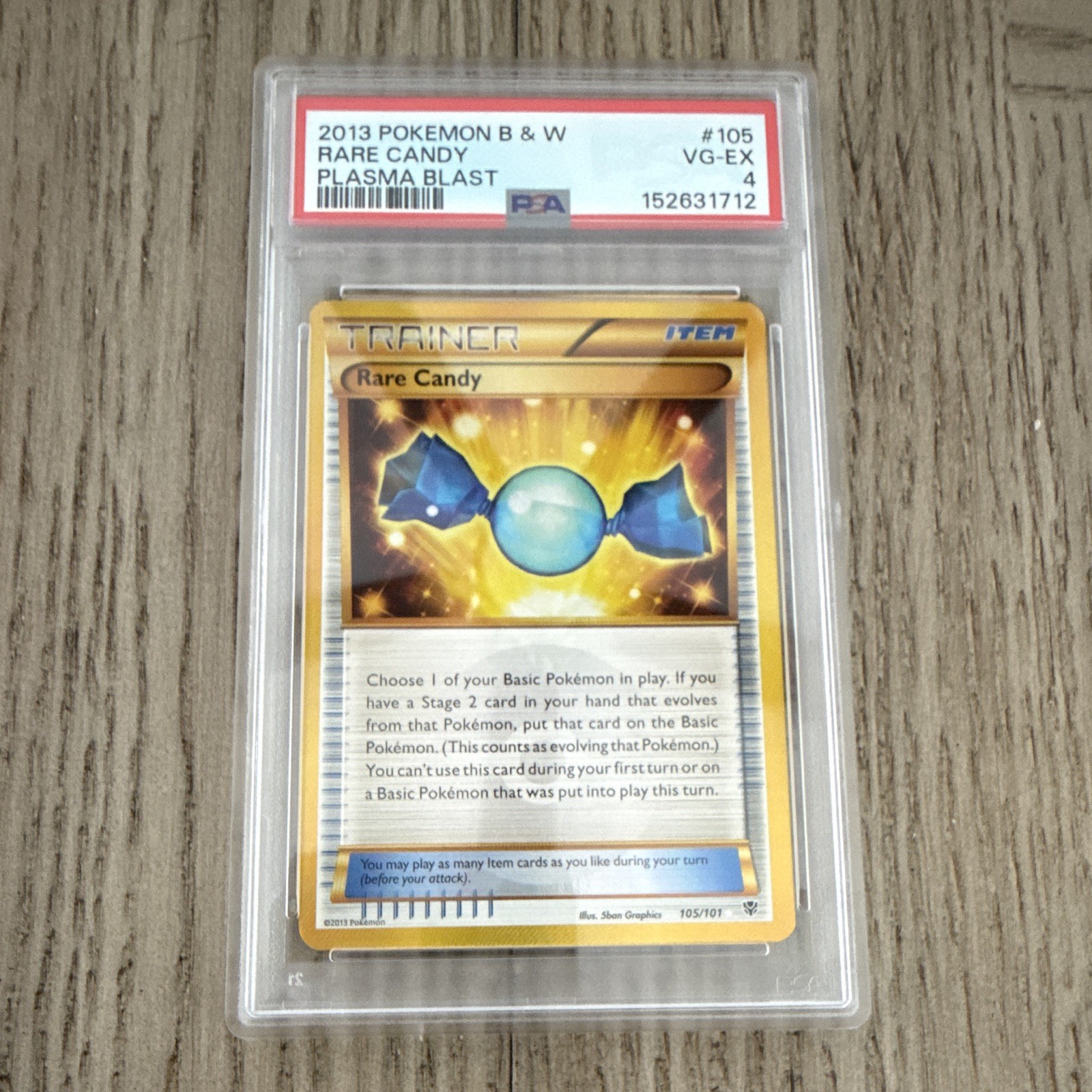 2013 Pokemon Black & White Plasma Blast Rare Candy 105