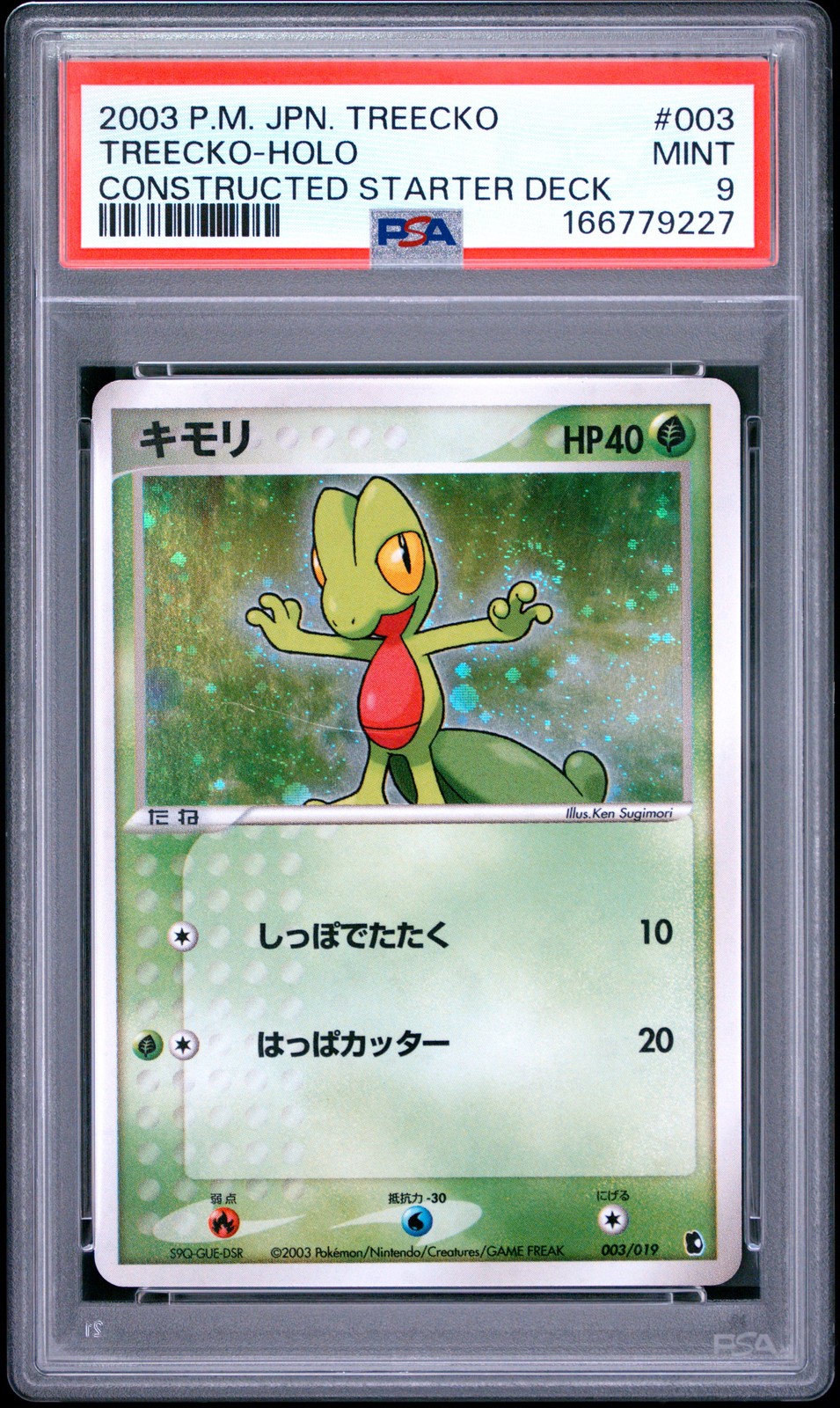 2003 Pokemon Japanese Treecko Constructed Starter Deck Treecko-Holo 003