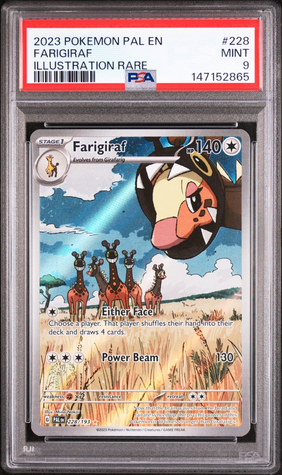 2023 Pokemon Pal EN-Paldea Evolved Farigiraf Illustration Rare 228