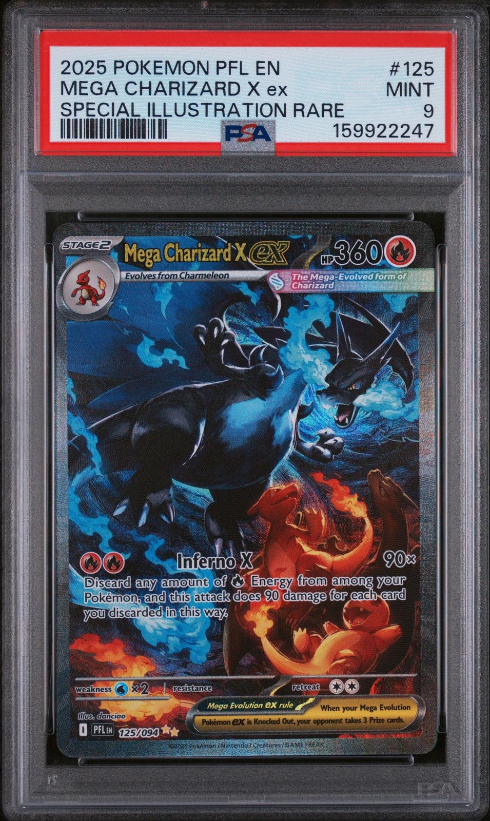 2025 Pokemon Pfl EN-Phantasmal Flames Mega Charizard X EX Special Illustration Rare 125