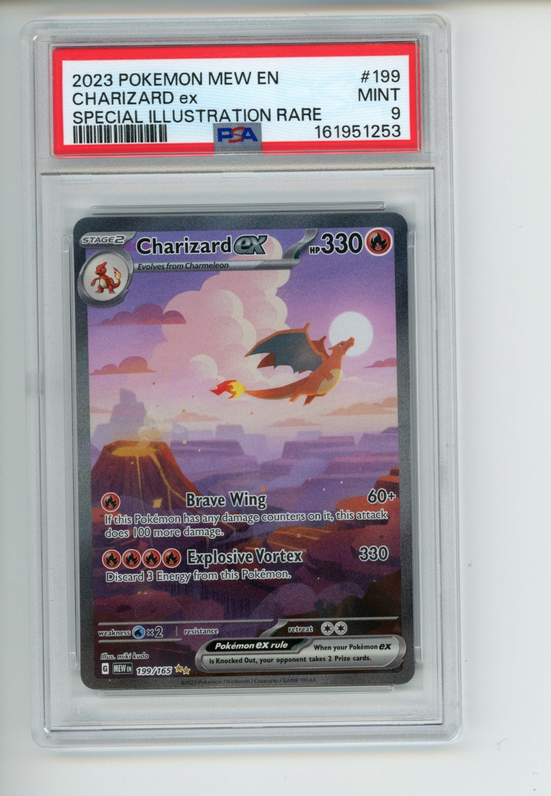 2023 Pokemon Mew EN-151 Charizard EX Special Illustration Rare 199