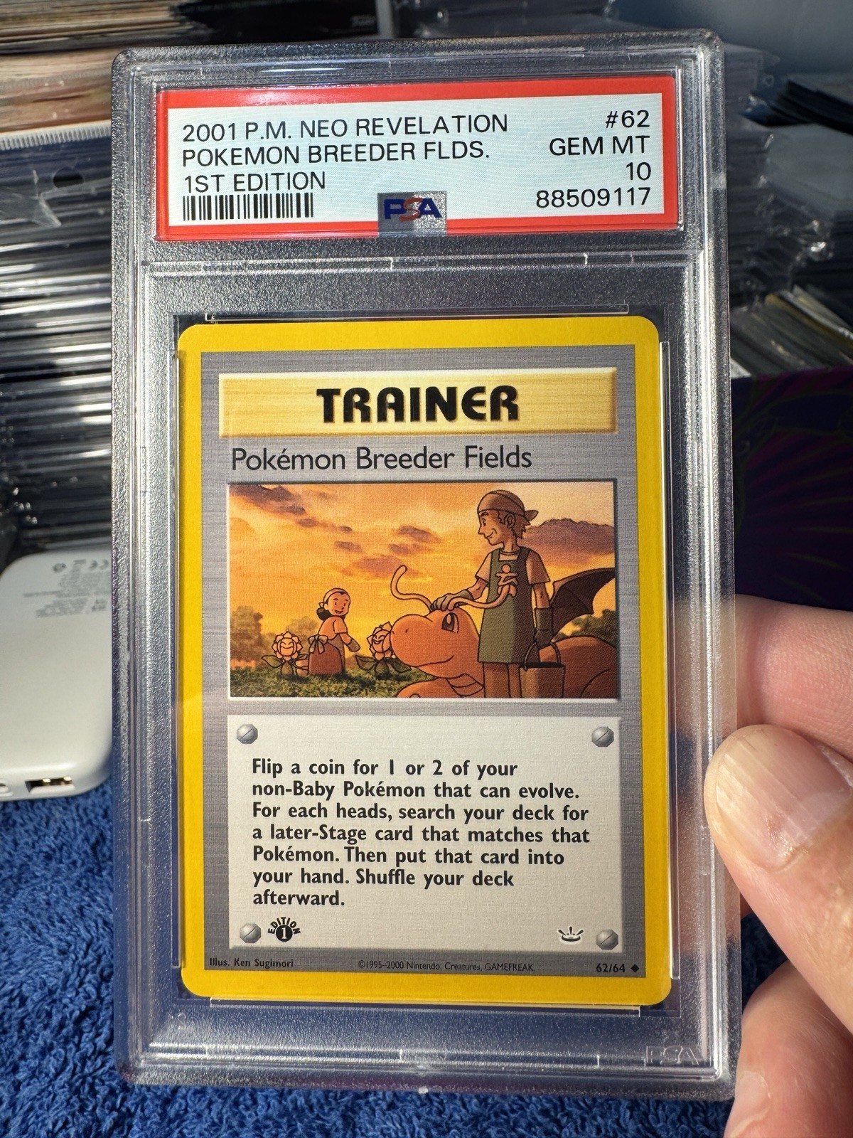 2001 Pokemon Neo Revelation Pokemon Breeder Fields 1st Edition 62
