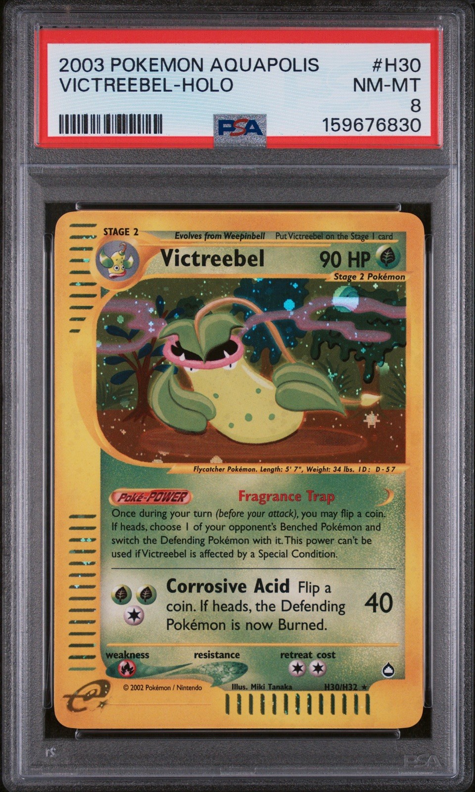 2003 Pokemon Aquapolis Victreebel-Holo H30