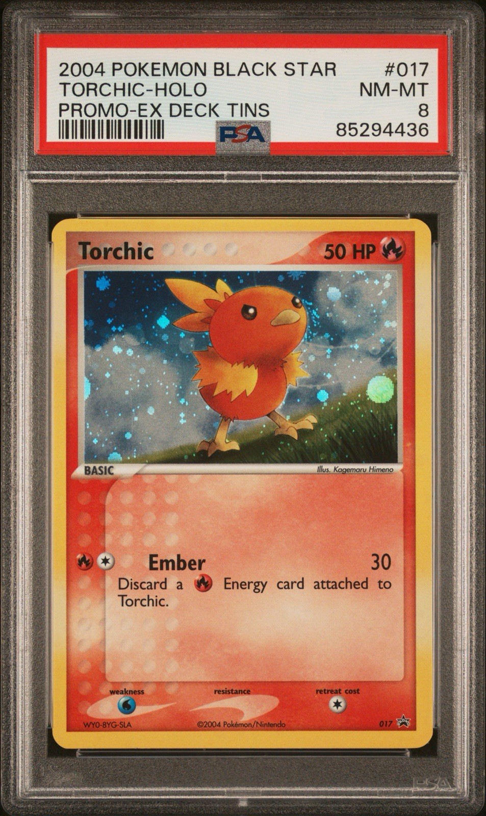 2004 Pokemon Black Star Promo Torchic-Holo EX Deck Tins 017