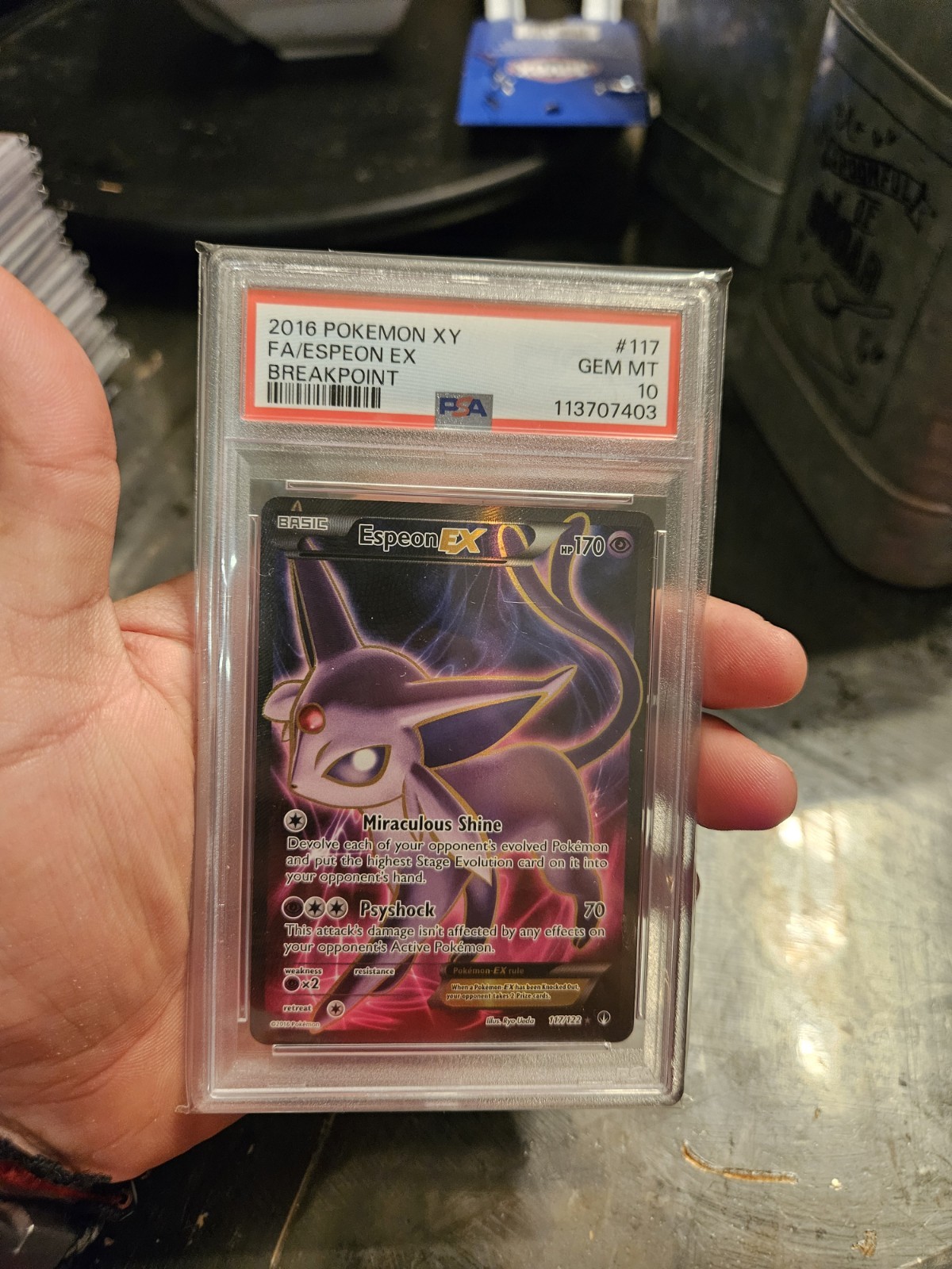 2016 Pokemon XY Breakpoint Full Art/Espeon EX 117