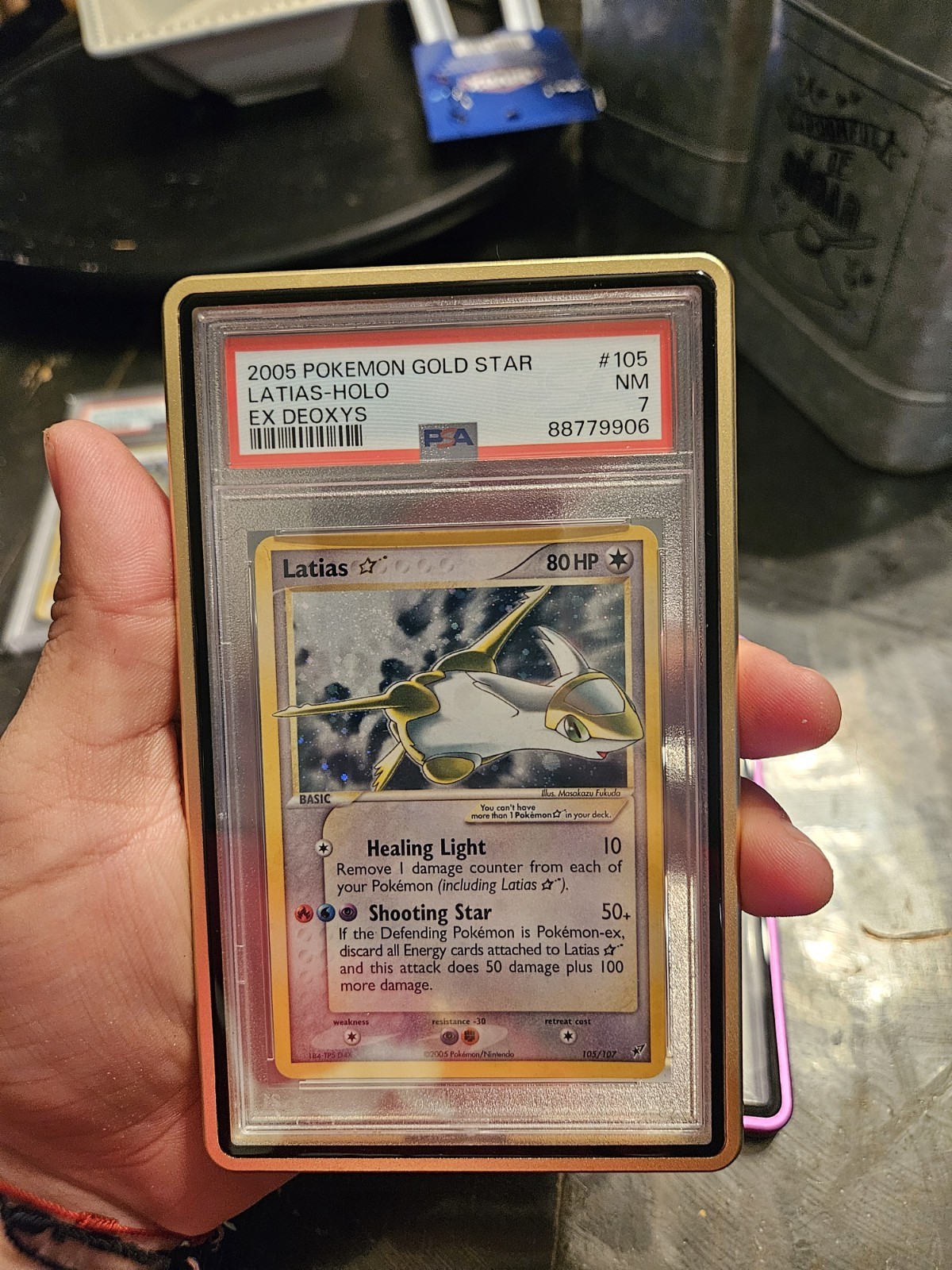 2005 Pokemon EX Deoxys Latias-Holo Gold Star 105