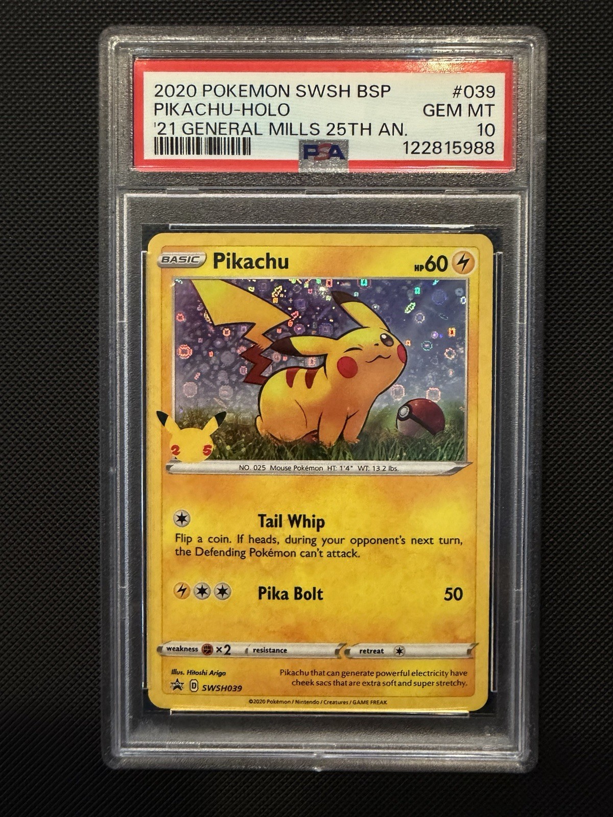 2020 Pokemon Swsh Black Star Promo Pikachu-Holo 2021 General Mills 25th Anniversary 039
