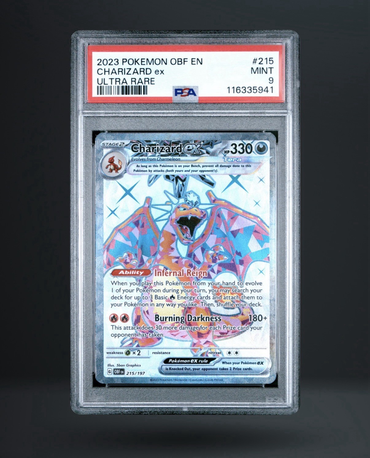 2023 Pokemon Obf EN-Obsidian Flames Charizard EX Ultra Rare 215