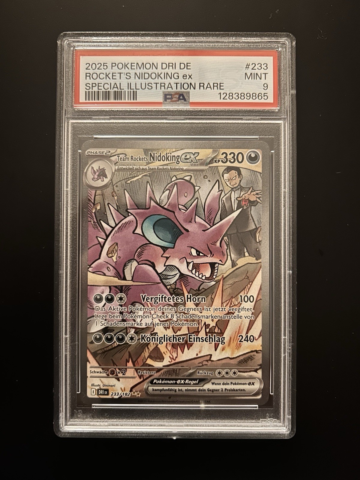 2025 Pokemon German Dri de-Destined Rivals Team Rocket's Nidoking EX Special Illustration Rare 233
