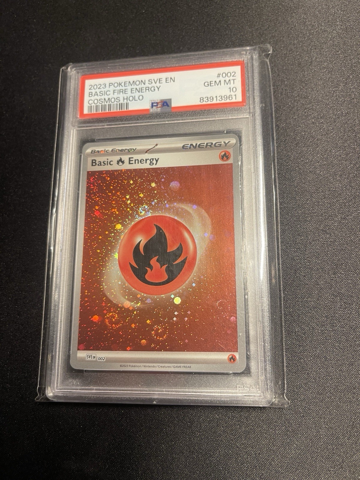 2023 Pokemon Sve EN-Basic Energies Basic Fire Energy Cosmos Holo 002