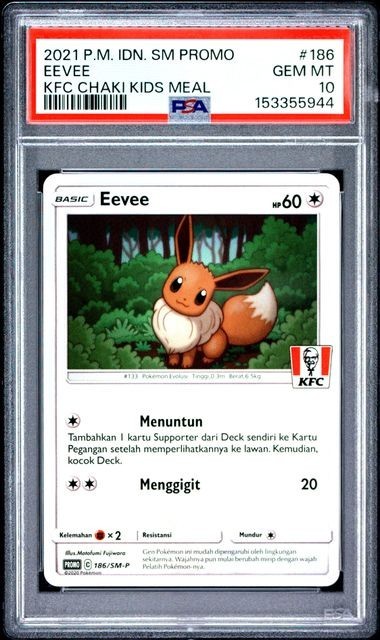 2021 Pokemon Indonesian SM Promo Eevee Kfc Chaki Kids Meal 186