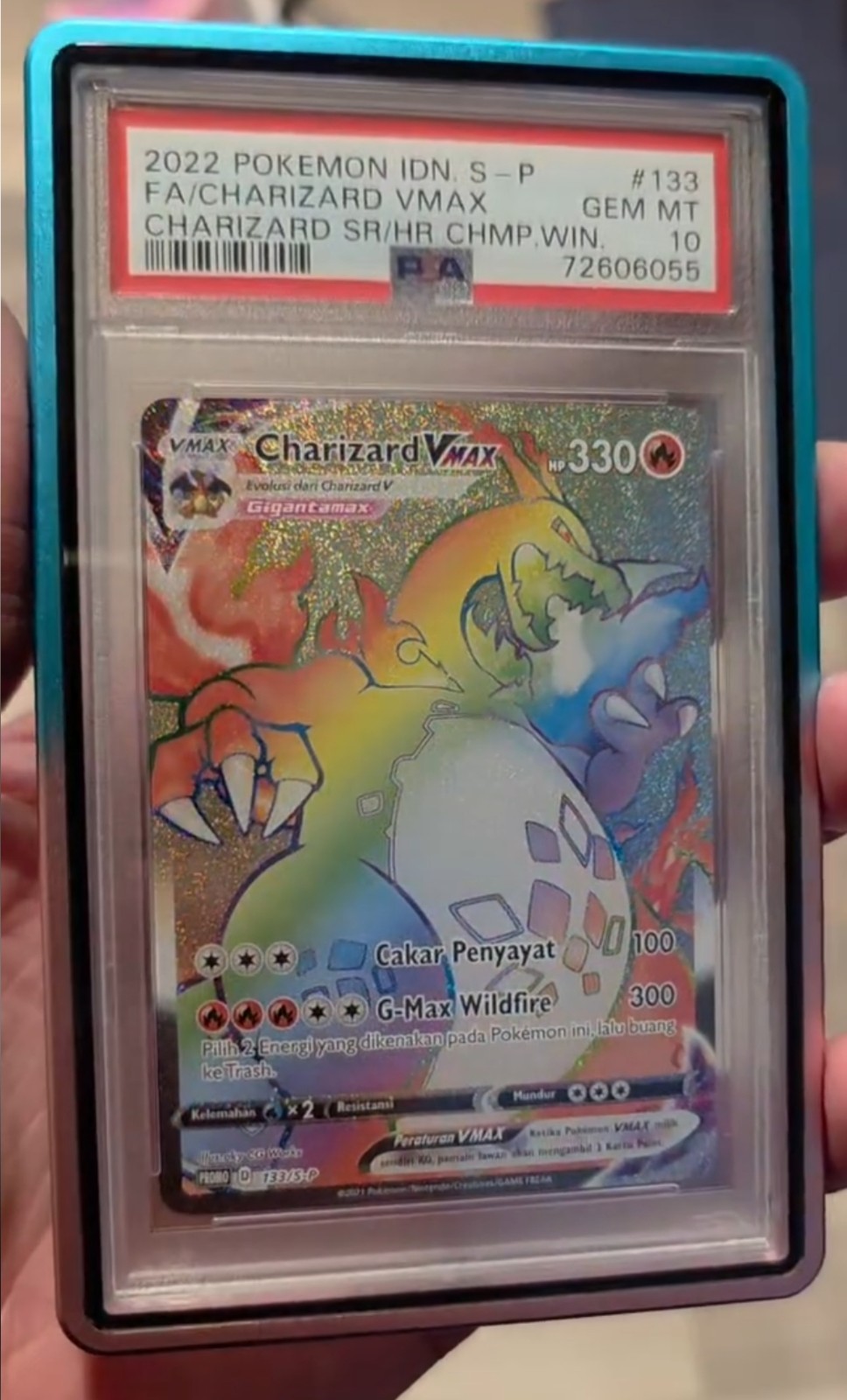 2022 Pokemon Indonesian S Promo Full Art/Charizard Vmax Charizard Sr & HR Championships Winner Prize 133