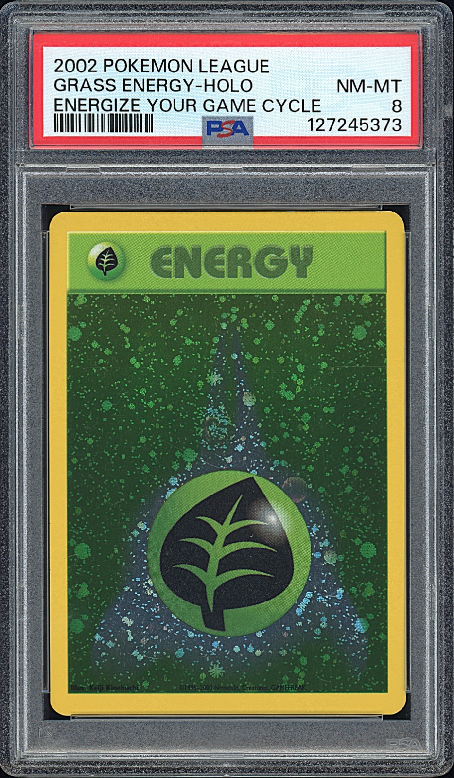 2002 Pokemon League Energize Your Game Cycle Grass Energy-Holo