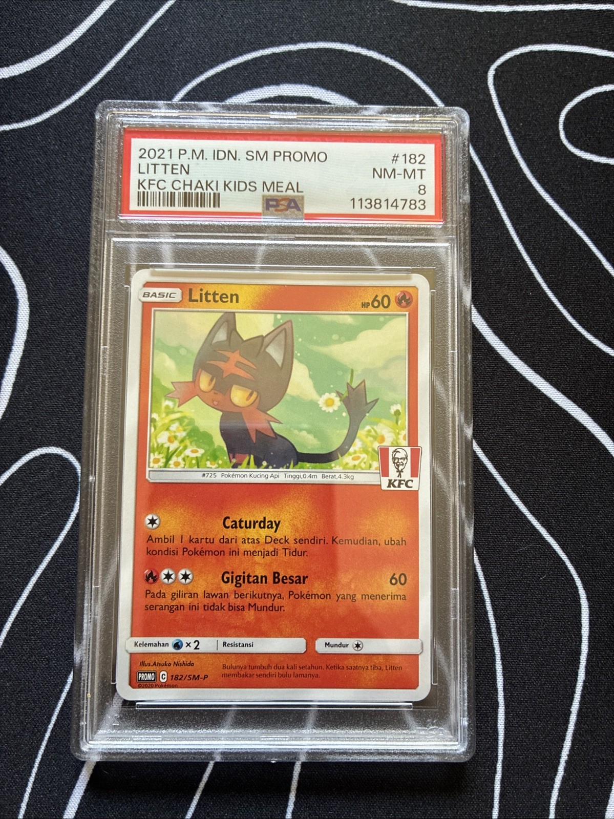 2021 Pokemon Indonesian SM Promo Litten Kfc Chaki Kids Meal 182