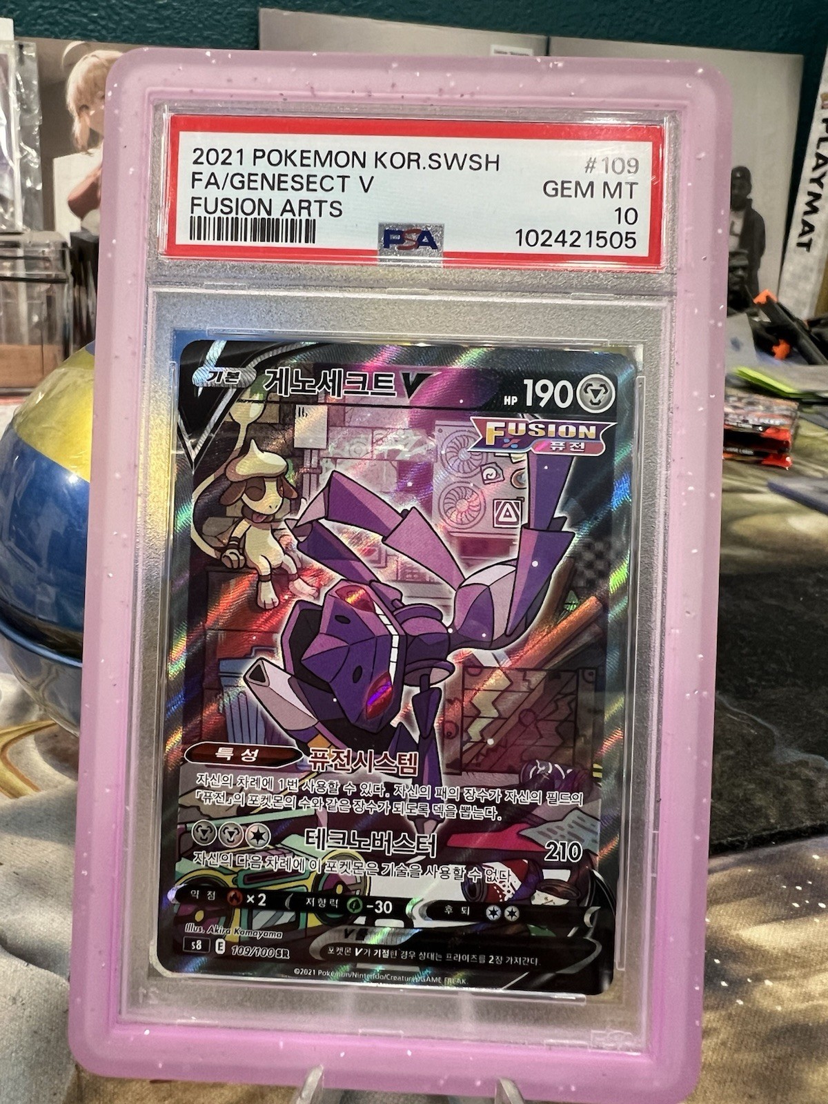2021 Pokemon Korean Sword & Shield Fusion Arts Full Art/Genesect V 109