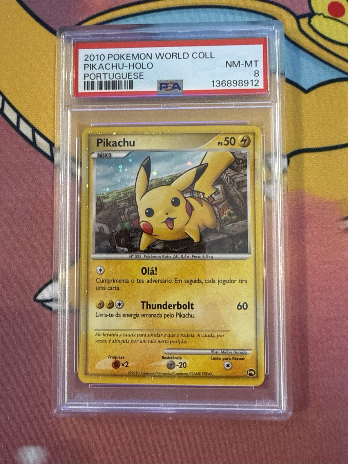 2010 Pokemon World Collection Pikachu-Holo Portuguese