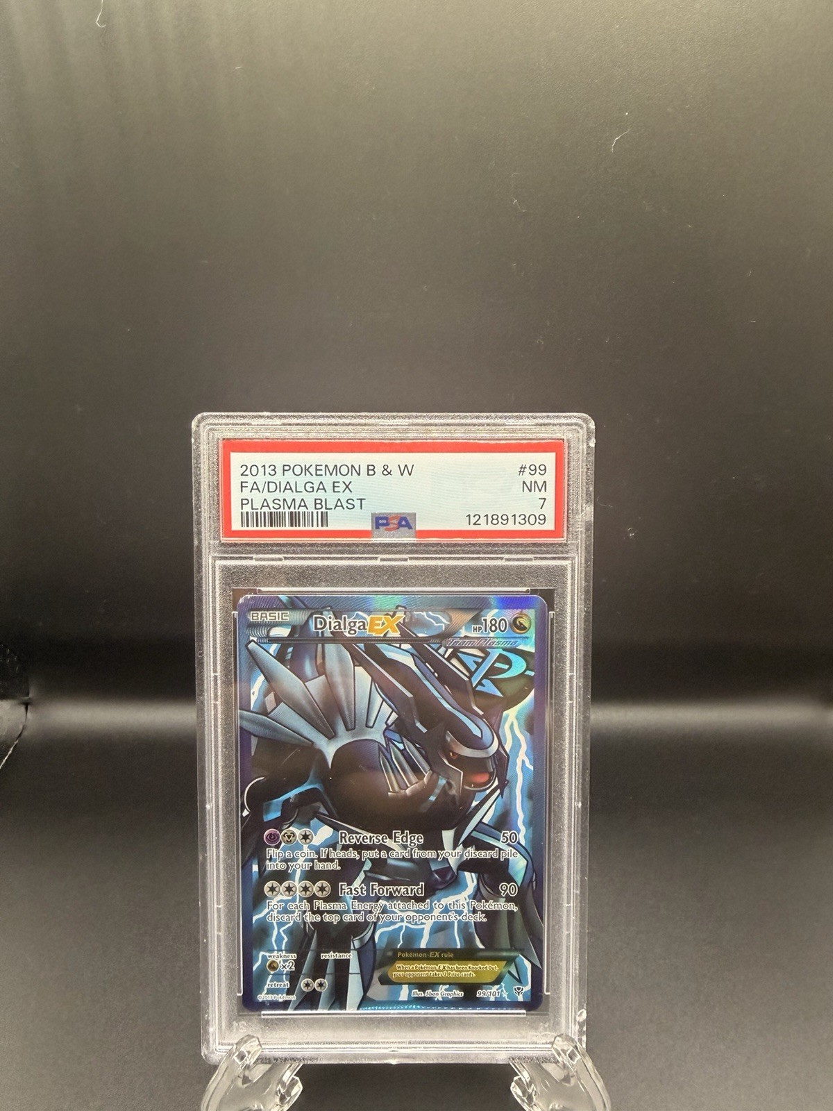 2013 Pokemon Black & White Plasma Blast Full Art/Dialga EX 99