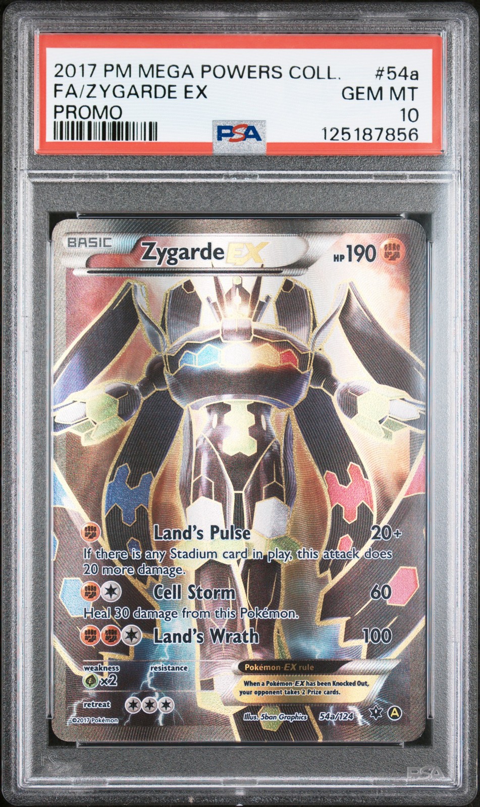 2017 Pokemon Mega Powers Collection Promo Full Art/Zygarde EX 54a