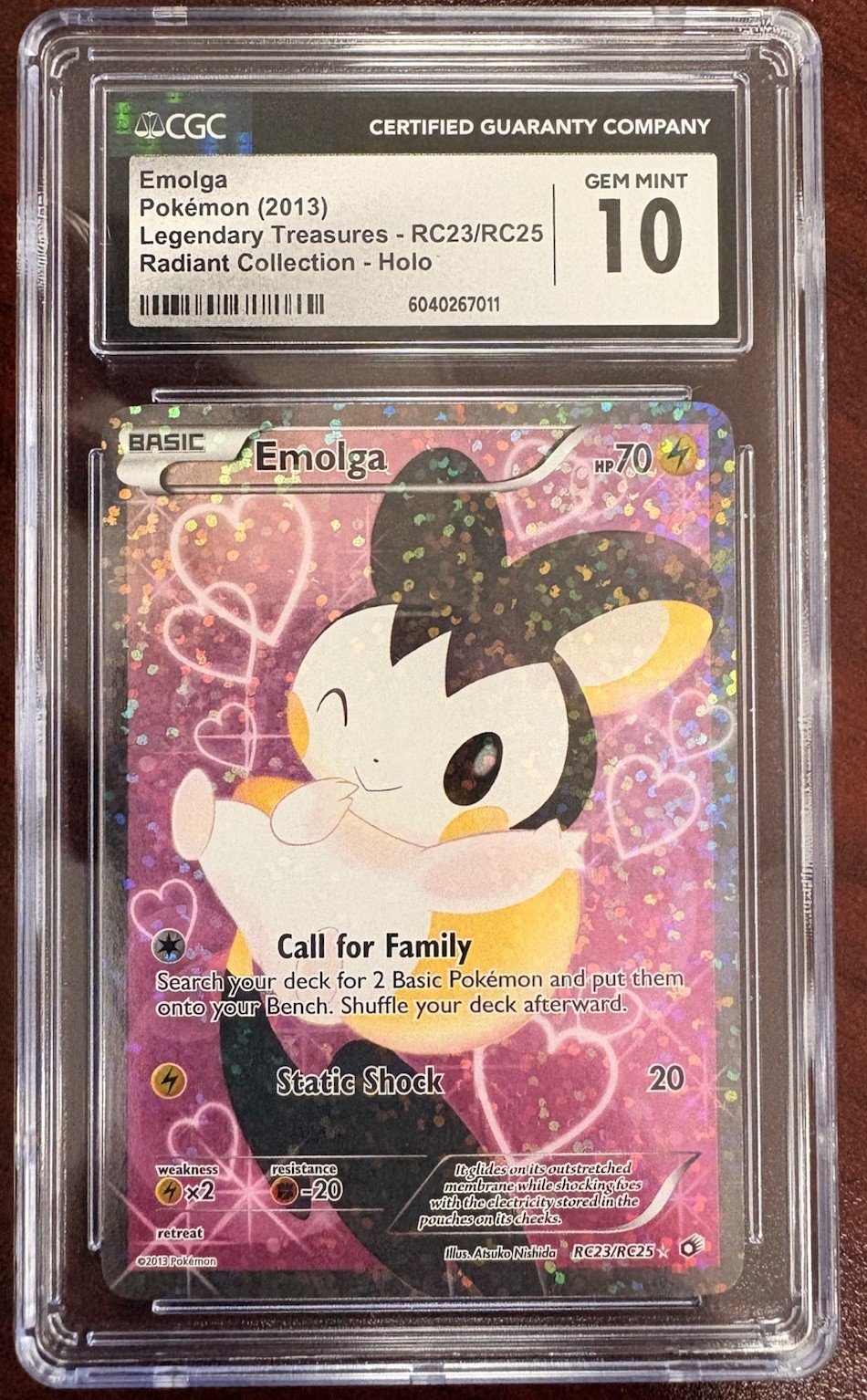 2013 Legendary Treasures - English Emolga Radiant Collection Holo RC23/RC25