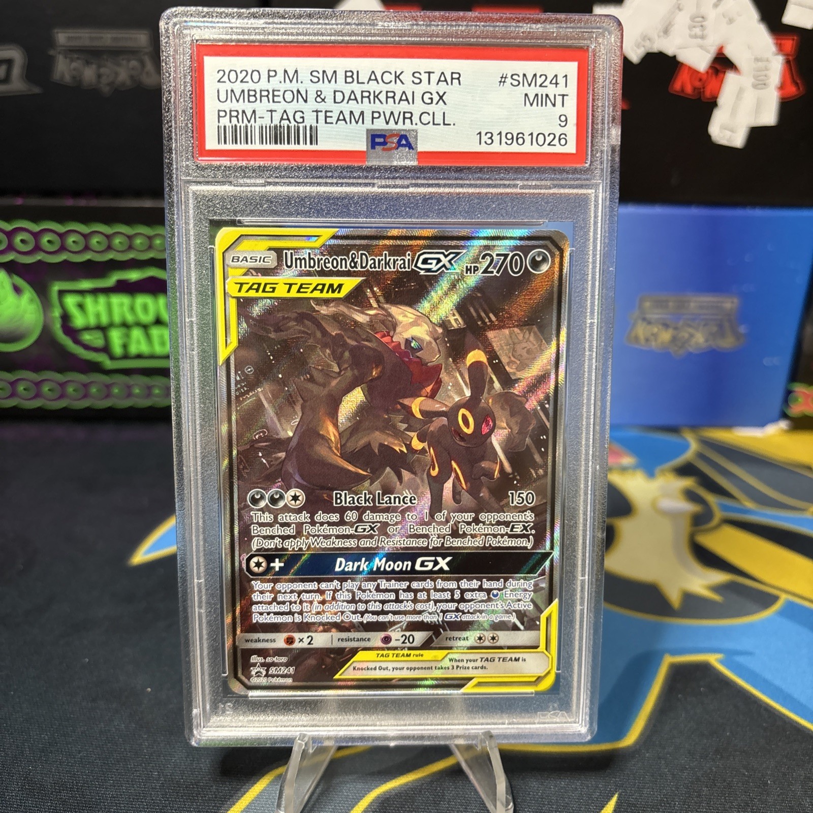 2020 Pokemon SM Black Star Promo Umbreon & Darkrai GX Tag Team Powers Collection SM241