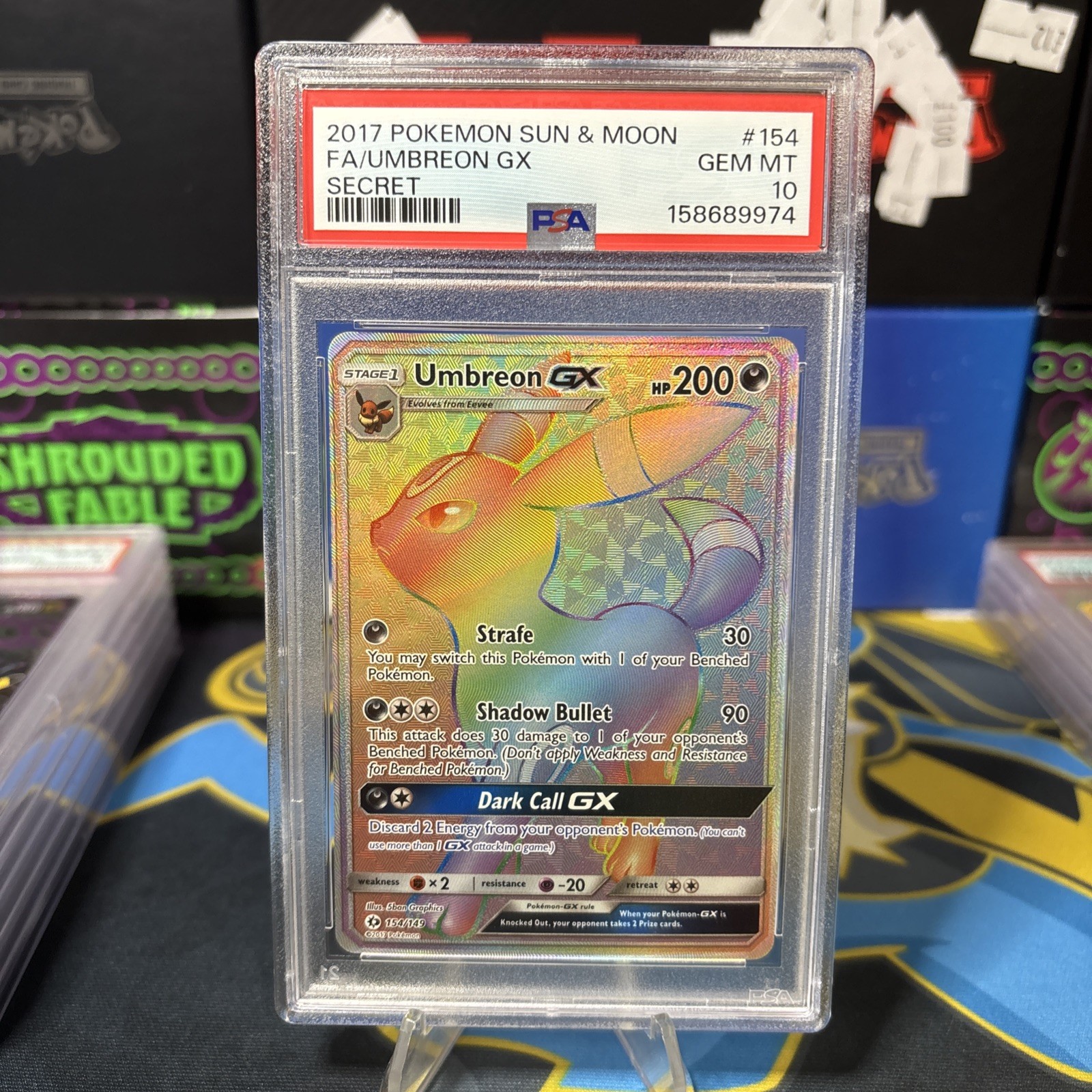 2017 Pokemon Sun & Moon Full Art/Umbreon GX Secret 154