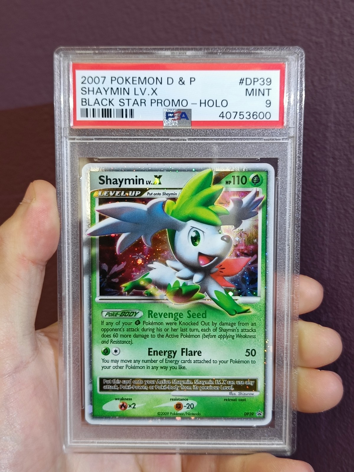 2009 Pokemon Diamond & Pearl Black Star Promo Shaymin LV.X-Holo DP39
