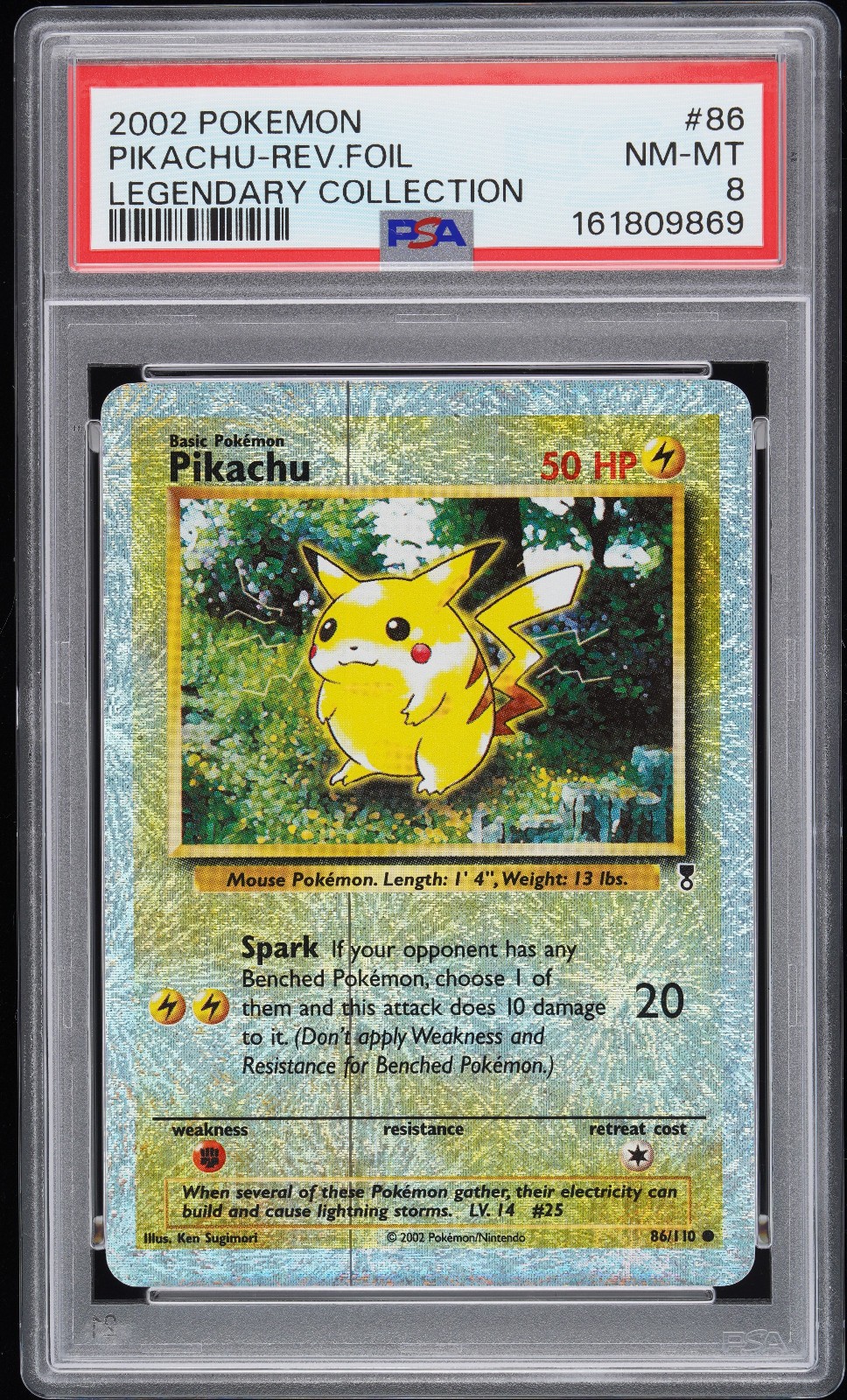 2002 Pokemon Legendary Collection Pikachu-Reverse Foil 86