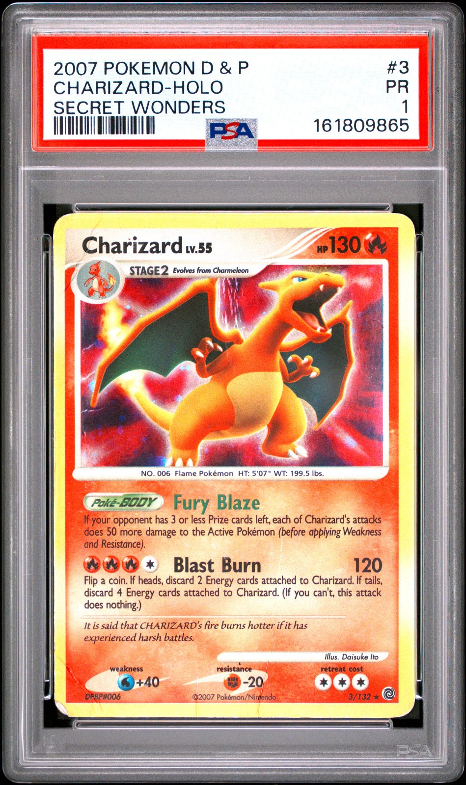 2007 Pokemon Diamond & Pearl Secret Wonders Charizard-Holo 3