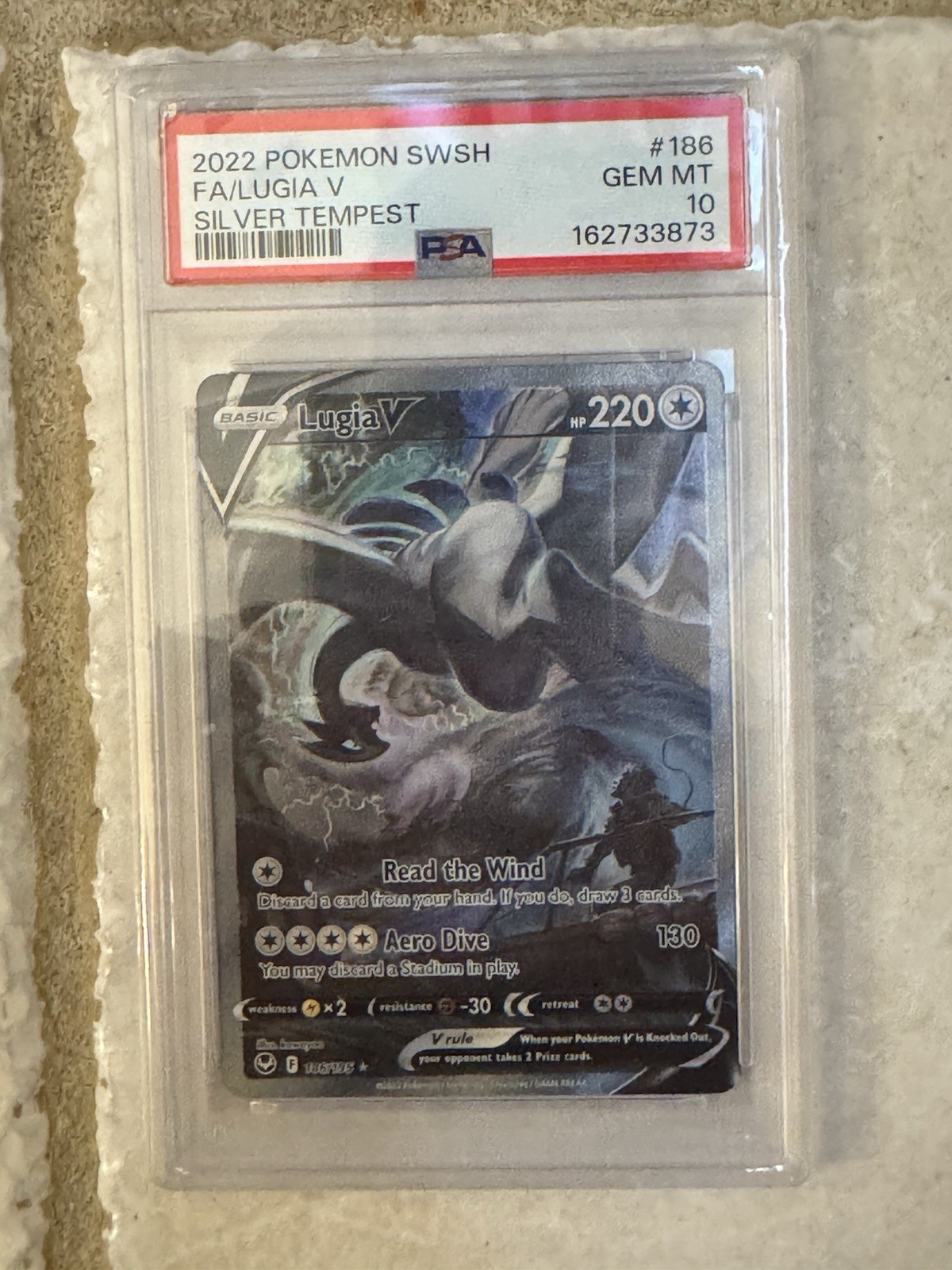 2022 Pokemon Sword & Shield Silver Tempest Full Art/Lugia V 186
