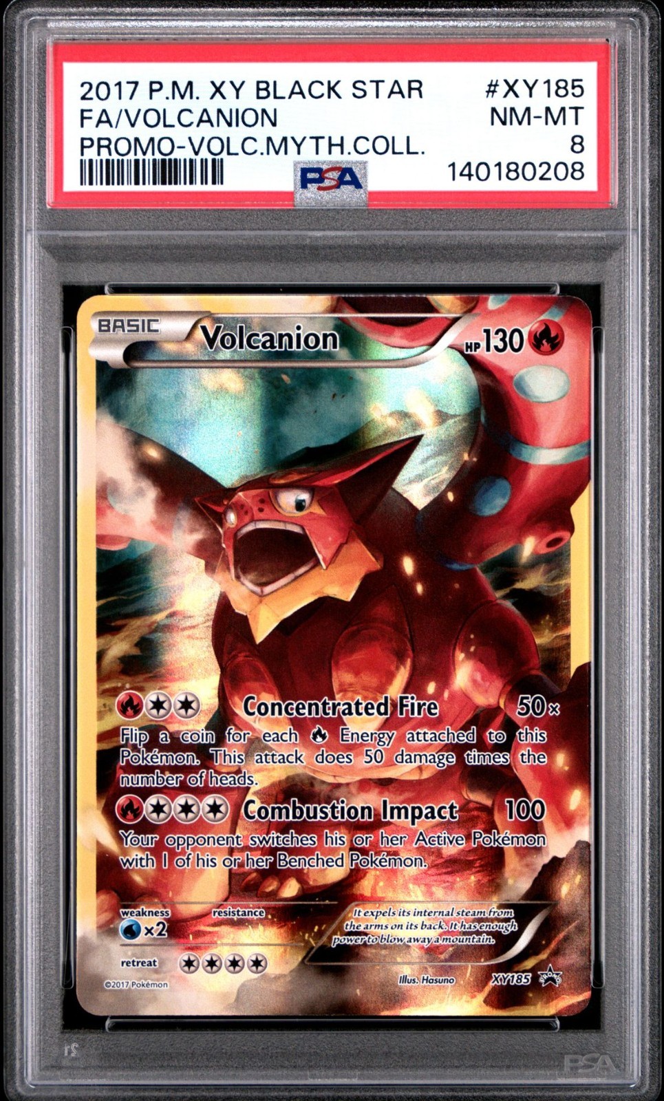 2017 Pokemon XY Black Star Promo Full Art/Volcanion Volcanion Mythical Collection XY185